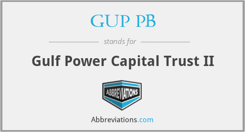 What does GUP PB stand for?